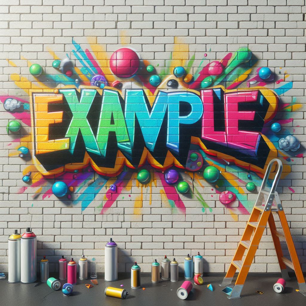 a graffiti of the word example